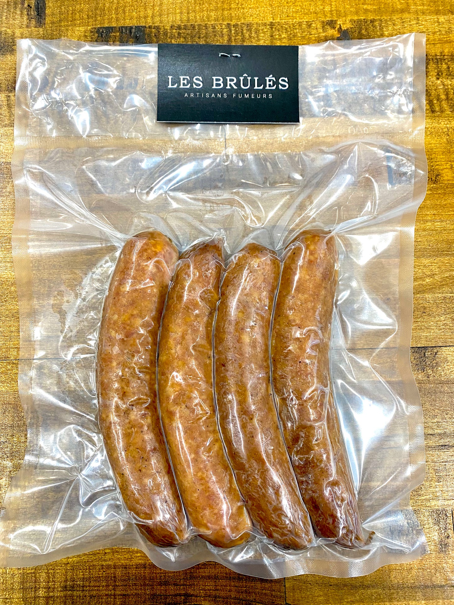 Smoked pork sausages and cheddar cheese